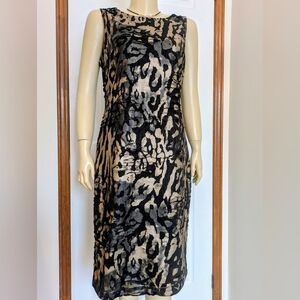 Frank Lyman Elegant Black Animal Print Mini Dress NWOT, With A FREE Jewelry Set